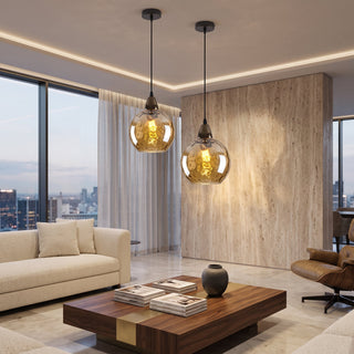 Modern Water Ripple Glass Pendant Light Fixture | Zorvica