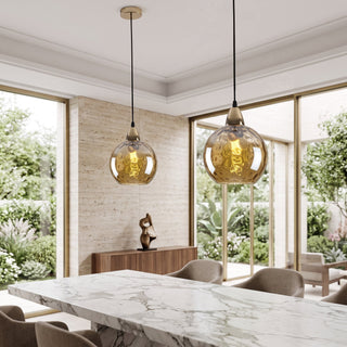 Modern Water Ripple Glass Pendant Light Fixture | Zorvica