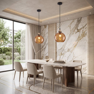 Modern Water Ripple Glass Pendant Light Fixture | Zorvica