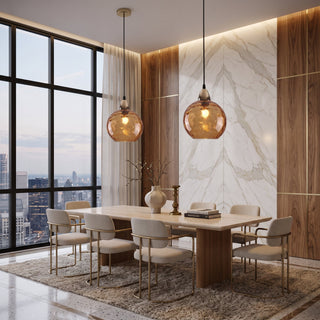 Modern Water Ripple Glass Pendant Light Fixture | Zorvica