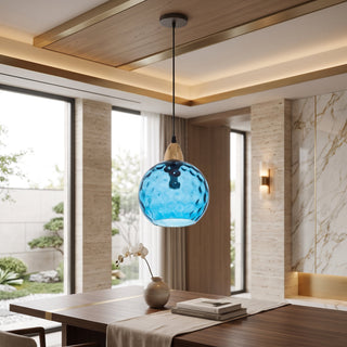 Modern Water Ripple Glass Pendant Light Fixture | Zorvica