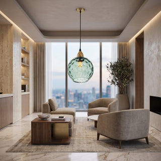 Modern Water Ripple Glass Pendant Light Fixture | Zorvica