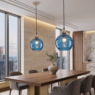 Modern Water Ripple Glass Pendant Light Fixture | Zorvica