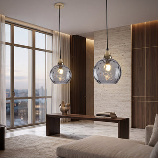 Modern Water Ripple Glass Pendant Light Fixture | Zorvica