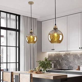 Modern Water Ripple Glass Pendant Light Fixture | Zorvica
