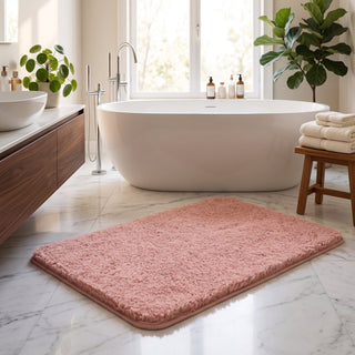 Long Pile Absorbent Non Slip Bath Mat | Bramden