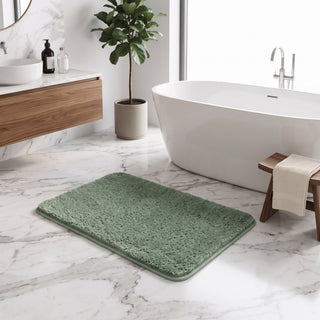Long Pile Absorbent Non Slip Bath Mat | Bramden