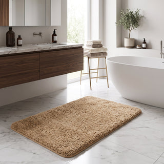 Long Pile Absorbent Non Slip Bath Mat | Bramden