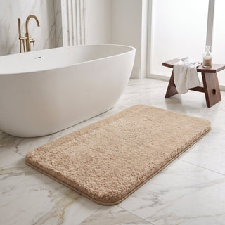 Long Pile Absorbent Non Slip Bath Mat | Bramden