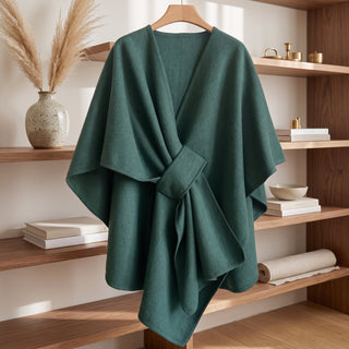 Women's Reversible Winter Poncho Shawl Wrap | Hartlen