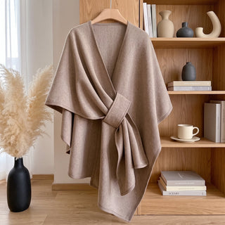 Women's Reversible Winter Poncho Shawl Wrap | Hartlen
