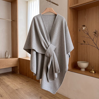 Women's Reversible Winter Poncho Shawl Wrap | Hartlen