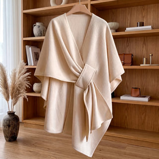 Women's Reversible Winter Poncho Shawl Wrap | Hartlen