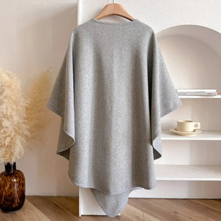 Women's Reversible Winter Poncho Shawl Wrap | Hartlen