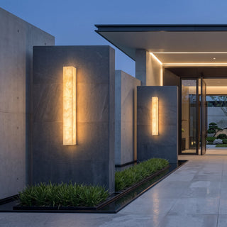 Rectangular Marble LED Indoor Wall Light Fixture | Elvarique