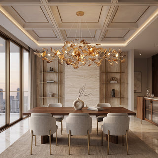 Botanical Leaf LED Branch Chandelier Light | Sylvera