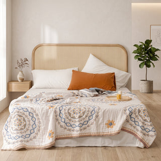 Boho Geometric Cotton Decorative Throw Blanket | Whitmore