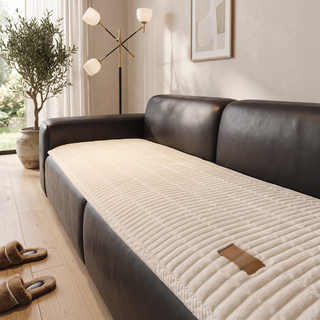 Quilted Non Slip Flannel Effect Sofa Cover | Caldwell