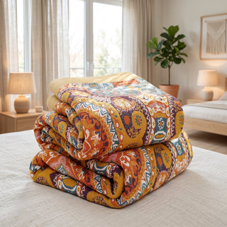 Boho Oriental Pattern Cotton Throw Blanket for Home | Whitaker
