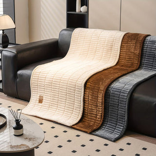 Quilted Non Slip Flannel Effect Sofa Cover | Caldwell