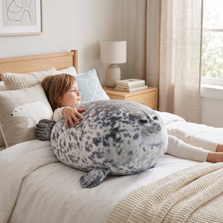 Round Plush Seal Pillow Toy Kids Nursery Decor | Palmer