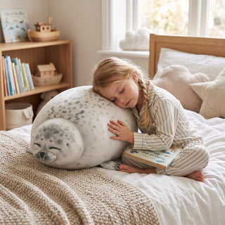 Round Plush Seal Pillow Toy Kids Nursery Decor | Palmer