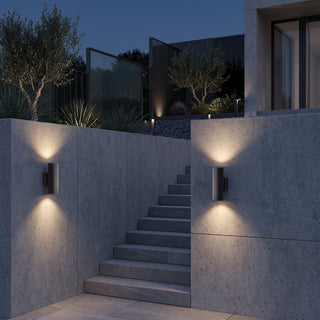 Cylinder Up Down LED Outdoor Wall Light Fixture | Varestrix