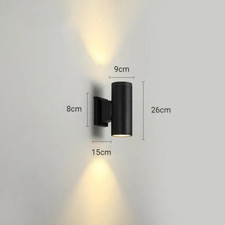 Cylinder Up Down LED Outdoor Wall Light Fixture | Varestrix