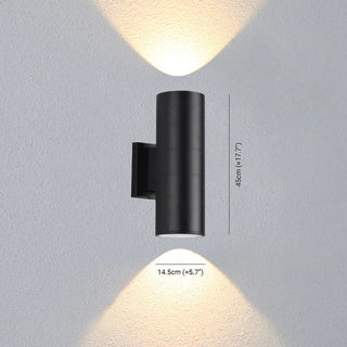 Cylinder Up Down LED Outdoor Wall Light Fixture | Varestrix