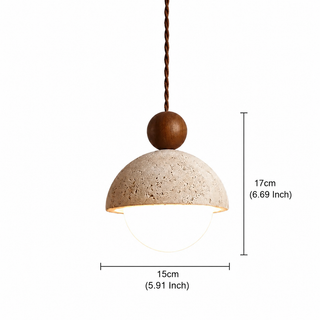 Travertine Dome Pendant Light Fixture | Roventra