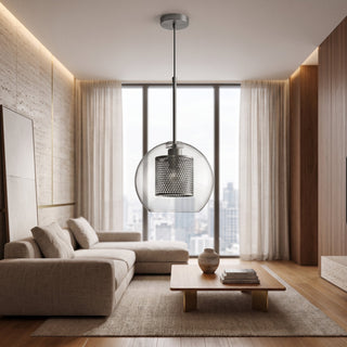 Nordic Glass Globe Pendant Hanging Ceiling Light Fixture | Orvenza