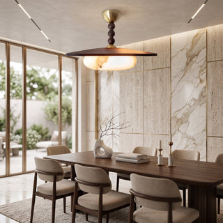 Modern Marble Copper Semi Flush Ceiling Light | Ravesso