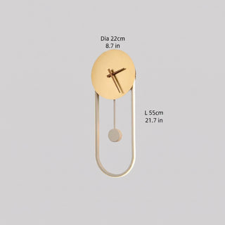 Modern LED Clock Wall Sconce Light Fixture | Aurenza