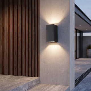 Modern Up Down Outdoor LED Wall Light Fixture | Arvenique