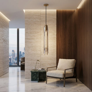 Crystal Glass Brass Mini Pendant Light | Maddox