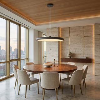 Round Metal UFO LED Hanging Pendant Light Fixture | Whitaker