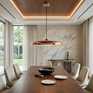 Round Metal UFO LED Hanging Pendant Light Fixture | Whitaker