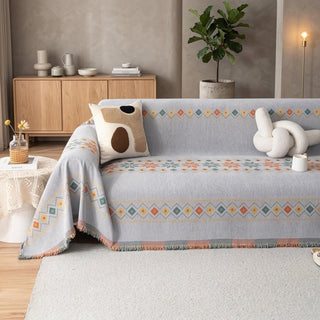Boho Jacquard Non Slip Sectional Sofa Cover Protector | Alcott