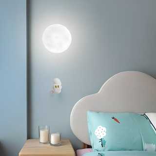 Astronaut Moon Kids Bedroom LED Wall Light | Rockwell