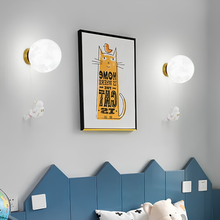 Astronaut Moon Kids Bedroom LED Wall Light | Rockwell