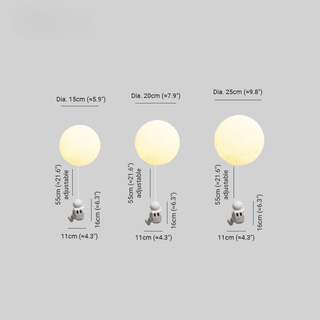 Astronaut Moon Kids Bedroom LED Wall Light | Rockwell