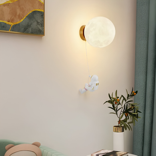 Astronaut Moon Kids Bedroom LED Wall Light | Rockwell