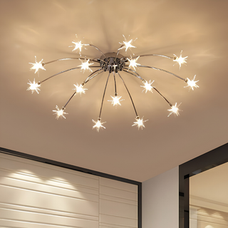 Chrome Glass LED Semi Flush Ceiling Light | Westfield