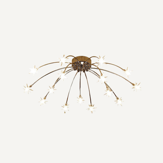 Chrome Glass LED Semi Flush Ceiling Light | Westfield