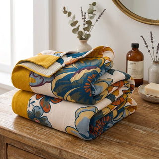 Reversible Floral Boho Soft Decorative Blanket | Douglas