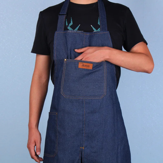 Adjustable Pottery Denim Apron With Split Leg Design And Mud Retaining Pockets | Greyhall