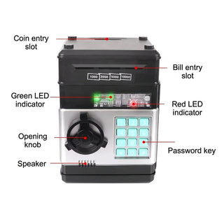 ATM Style Electronic Kids Money Box with Password Security | Granville