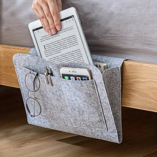 Multifunction Bedside Storage Organizer with Cable Slots | Ashby