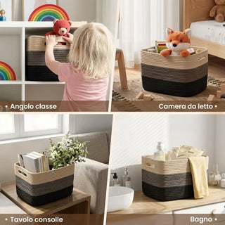 Woven Storage Basket with Handles Home Organization | Anders