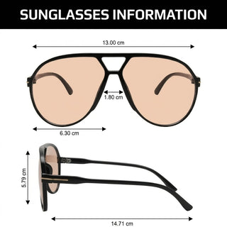 Oversized Square Aviator Lightweight Sunglasses Unisex | Stanford